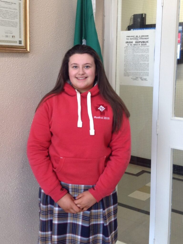 Aimee Burns student of the month for November