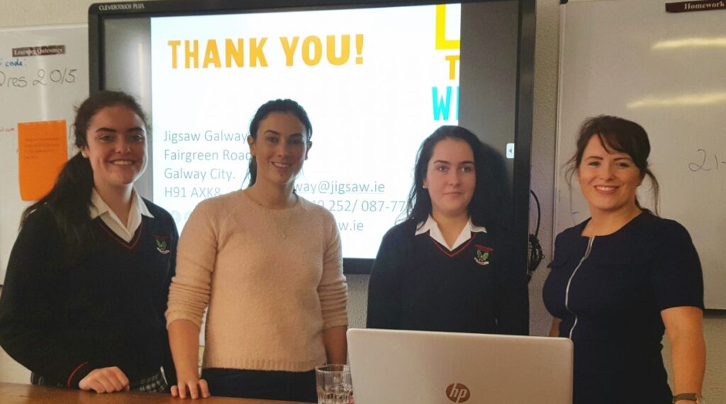 The Leaving Certs with Sinead from Jigsaw Galway and Ms Payne